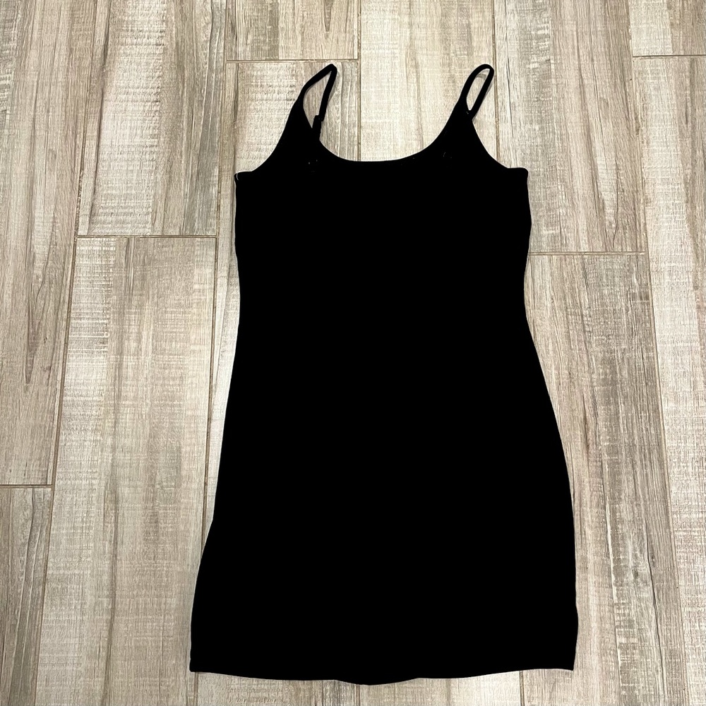 Fitted Rib-Knit Cami Mini Dress NWT Black Size XL